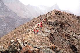 climbing of a peak