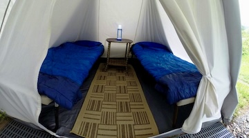 inside living tent