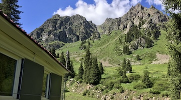 view from the alpine cabin