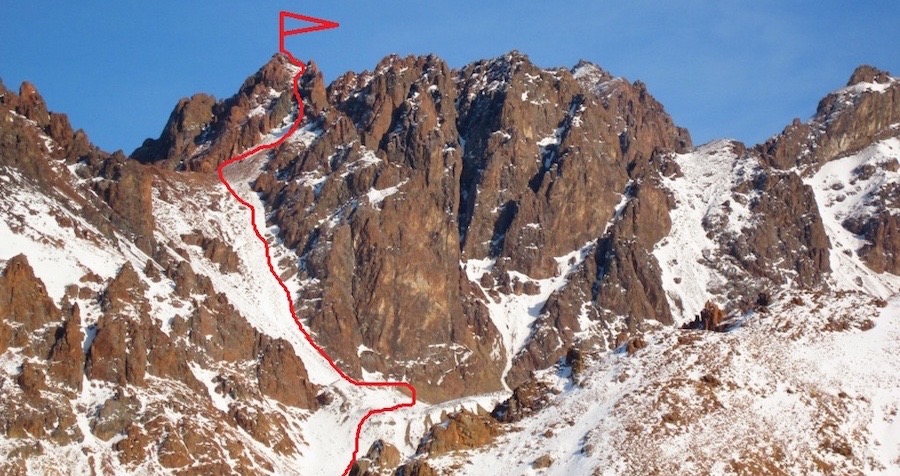 Pioneer climbing route