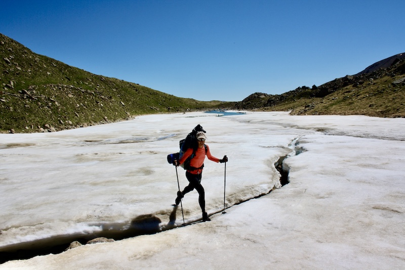 crossing a glacier