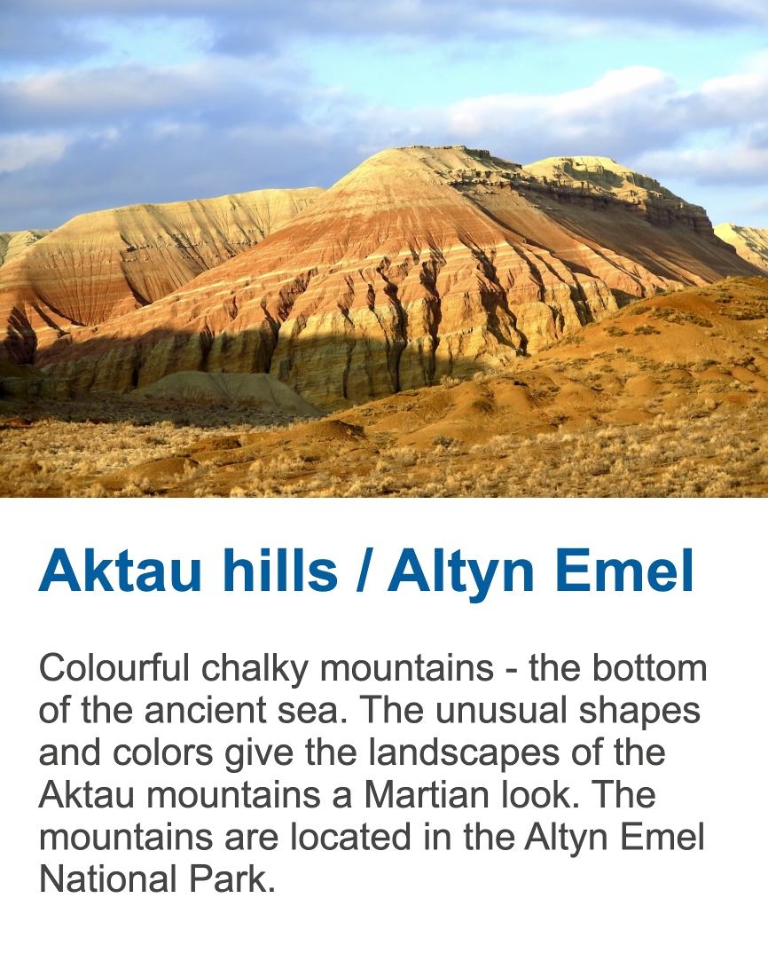Aktau Mountains, Altyn-Emel NP Aktau chalk hills in Altyn-Emel National Park, desert landscapes of Kazakhstan