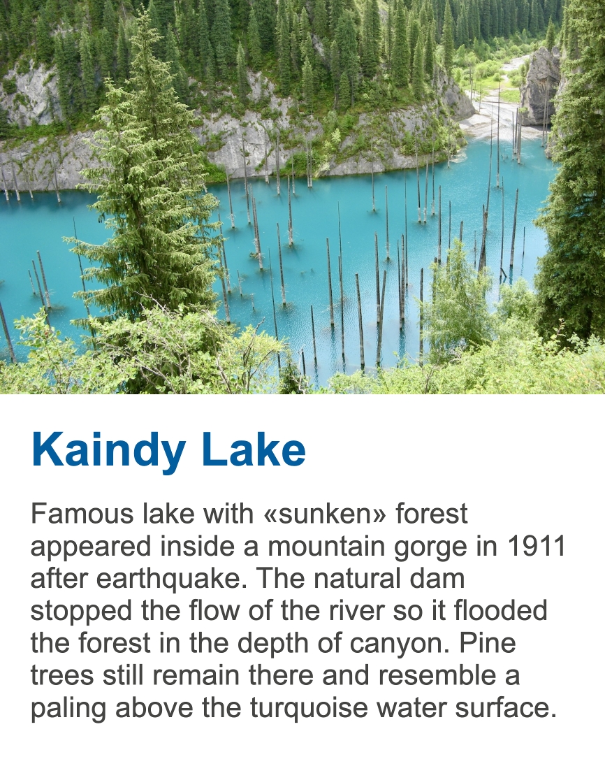 Kaindy Lake with sunken forest