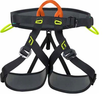 Harness for rope parks and via ferrata