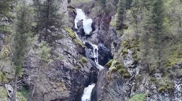 Kairak waterfall in spring