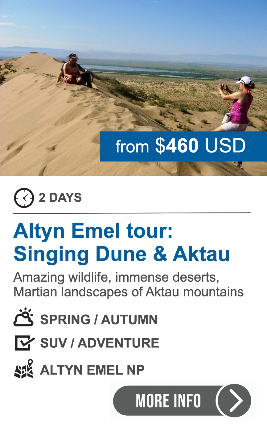 2-day tour to Singing Dune and Aktau mountains in Altyn Emel National Park, Kazakhstan