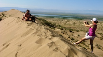 in the dunes in Altyn Emel 