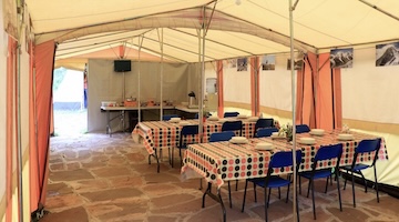 canteen tent at a camp