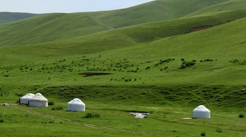 yurts on Assy Plateau