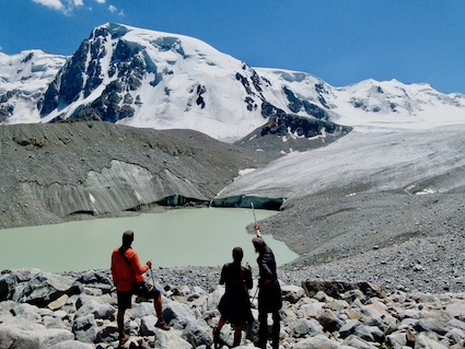 glaciers and moraine lakes