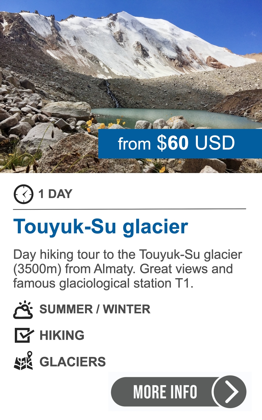 Day hiking tour to Touyuk-Su glacier