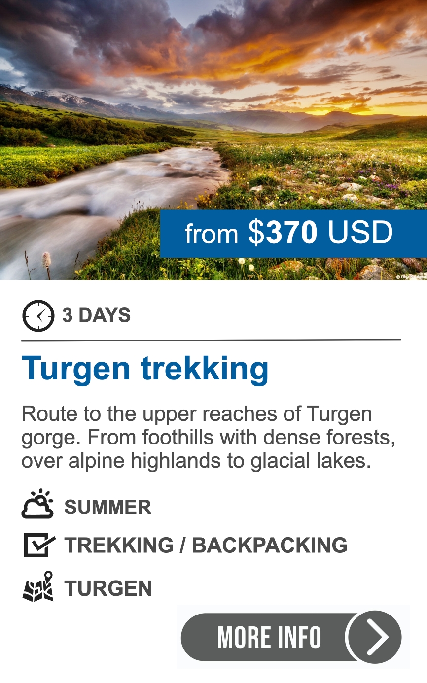 3-day trekking to the upper reaches of Turgen