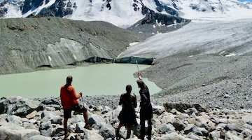 moraine lakes in the upper Turgen